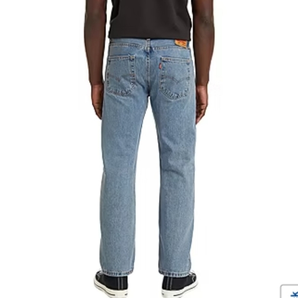 Levi Men's 505 Straight Regular Fit Jeans - Picture 2 of 5